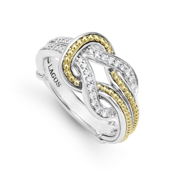 Lagos | Newport Two-Tone Knot Diamond Ring