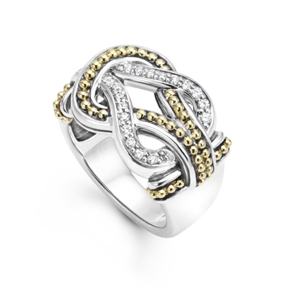 Lagos | Newport Two-Tone Knot Diamond Statement Ring