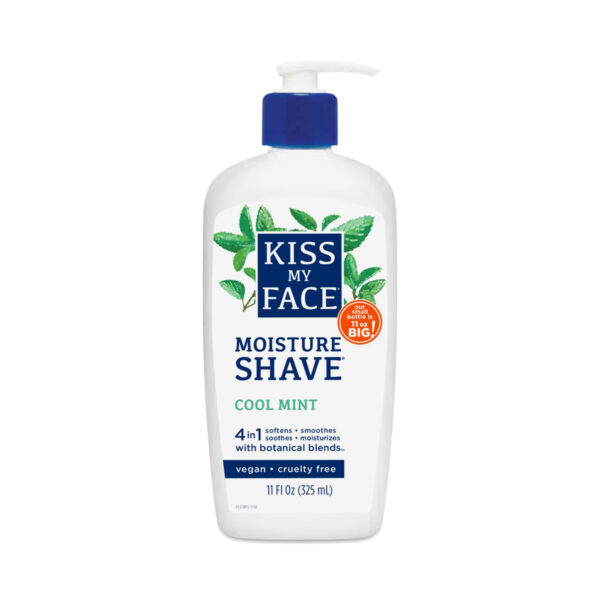 Kiss My Face Moisture Shave Cream, Cool Mint 11 fl oz bottle