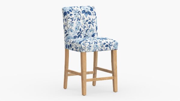 The Inside | Classic Dining Counter Stool | Requires Assembly|Natural | Delft Chintz