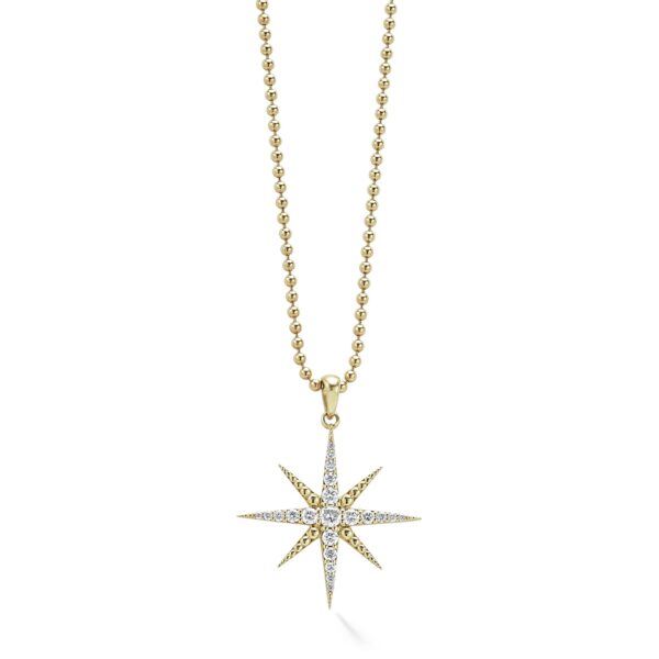 Lagos | North Star 18K Gold Delicate Diamond Pendant Necklace