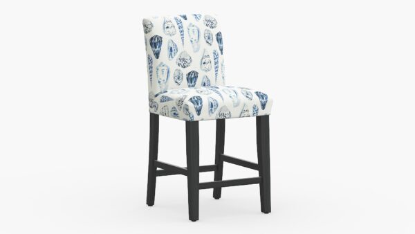 The Inside | Classic Dining Counter Stool | Porcelain Coquina | Black