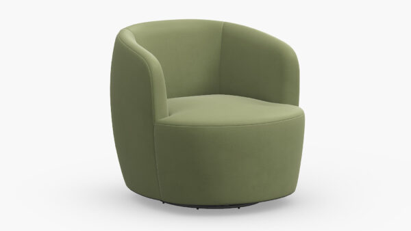 The Inside | Tub Swivel Chair | Vert Velvet