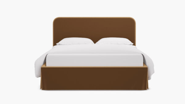 The Inside | Skirted Platform Bed | Fawn Performance Velvet