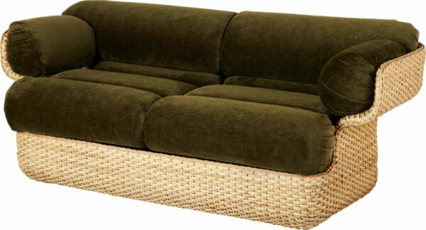 Gubi | Basket Sofa - 2 Seater - Chenille Mumble 40