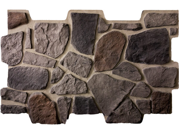 Barron Designs Carlton Fieldstone Faux Stone Wall Panel | Smoke