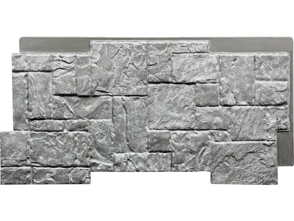 Barron Designs Carolina Chiseled Faux Stone Wall Panel | Frosted Gray