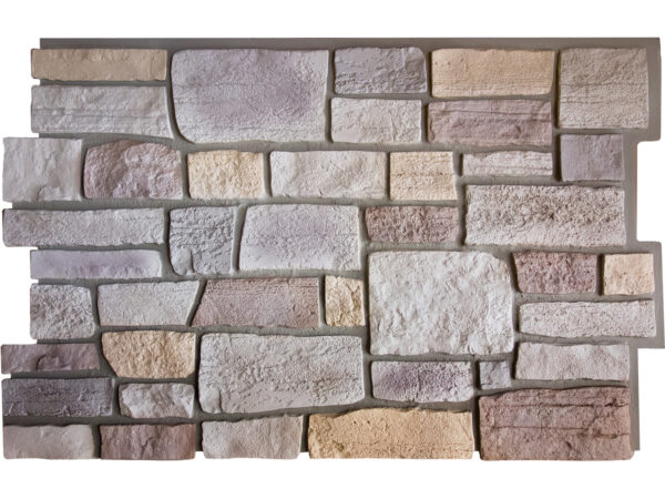 Barron Designs Lehigh Cobblestone Faux Stone Wall Panel | Summer Tan