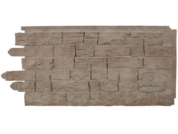 Barron Designs Novik Cobblestone Faux Stone Siding - Case of 10 | Sand Blend