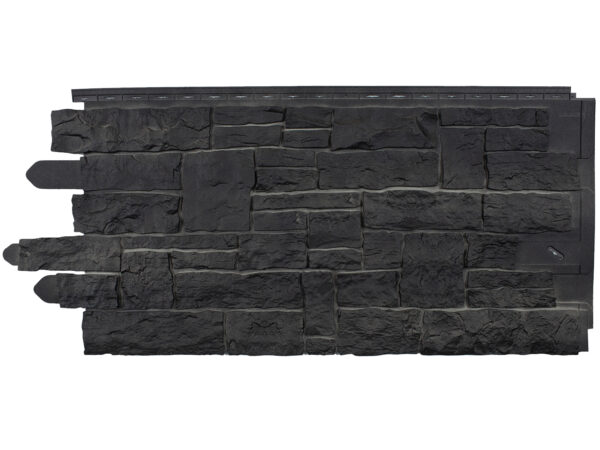 Barron Designs Novik Cobblestone Faux Stone Siding - Case of 10 | Onyx