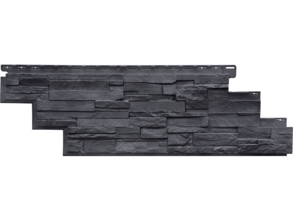 Barron Designs NovikStone DS Dry Stack Faux Stone Siding Panels- Case of 10 | Anthracite