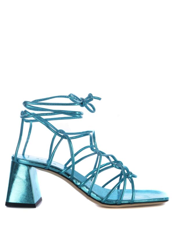 Sandal By Far alexader In Metallic Leather