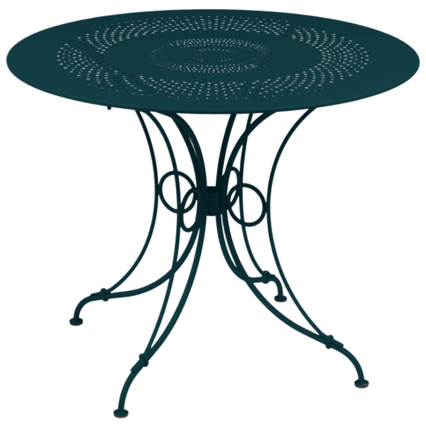 Fermob | 1900 Round Table - 38" Diameter / Acapulco Blue