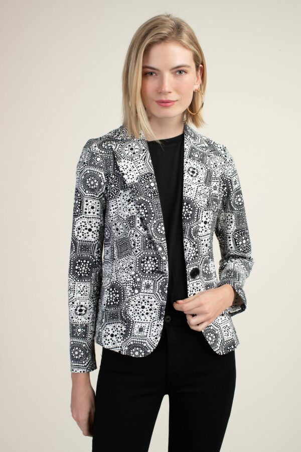 Trina Turk Trinidad Jacket / Black/Whitewash