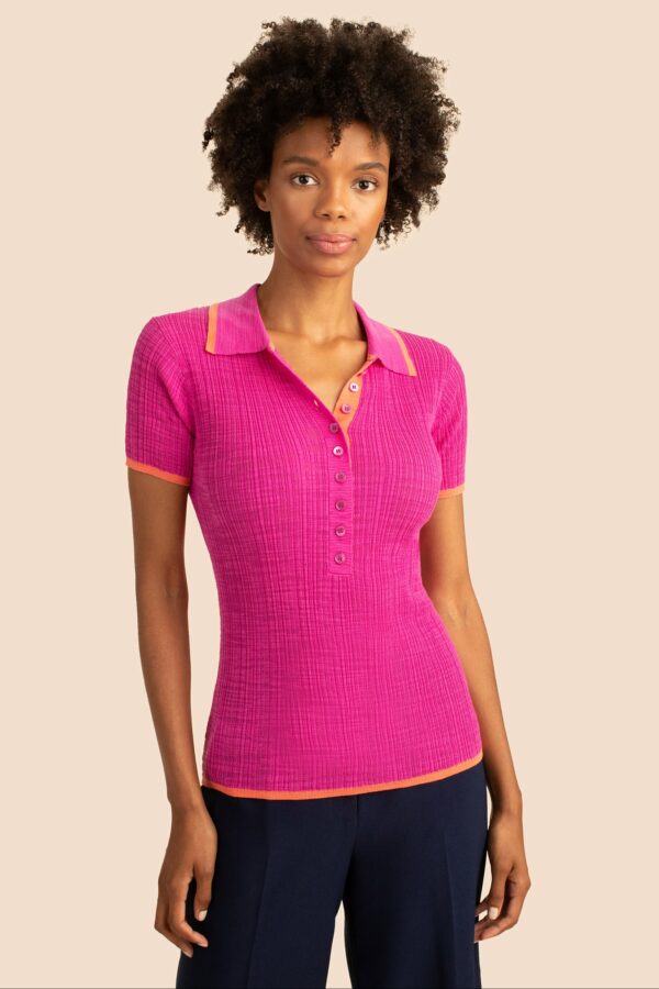 Trina Turk Excursion Polo / Snapdragon/Plumeria