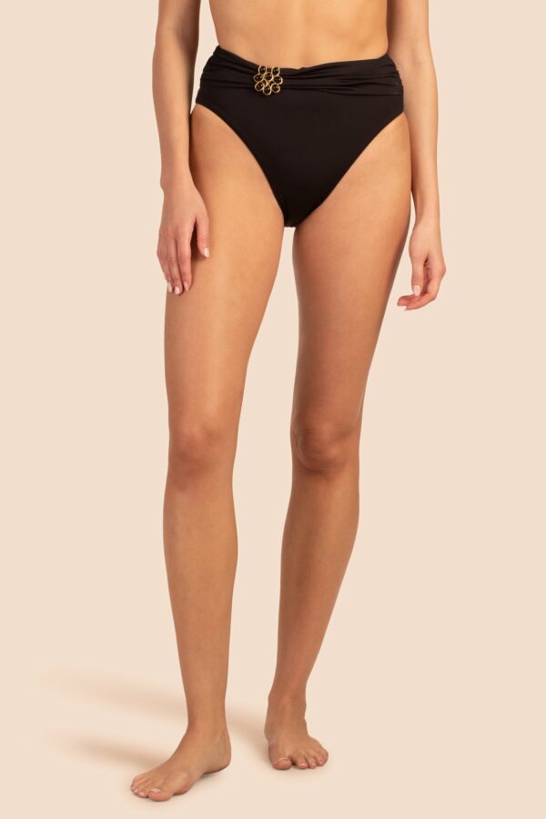 Trina Turk Swim Monaco Solids High Waist Swim Bottom / Black