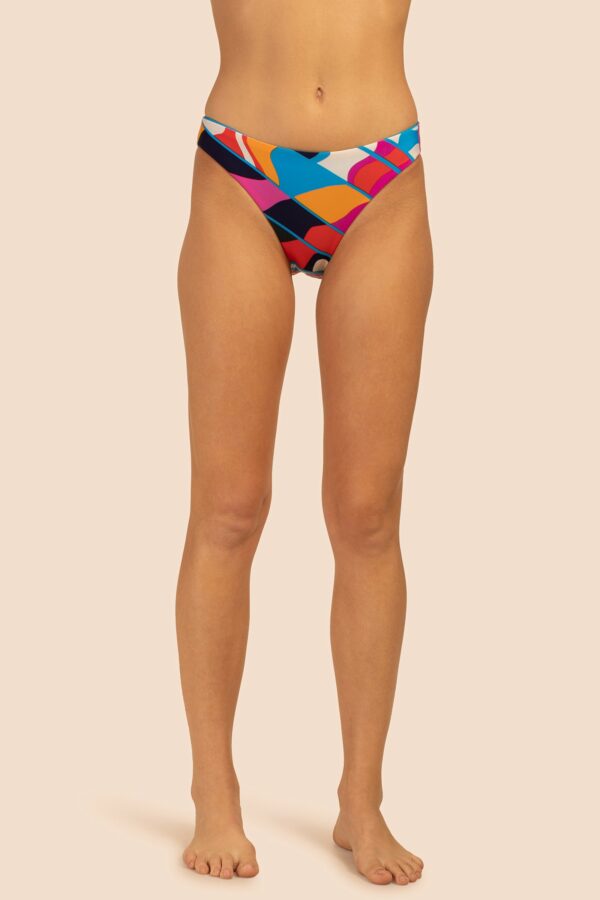 Trina Turk Swim Women's Rio Reversible Low Rise French Cut Swim Bottom / Multi