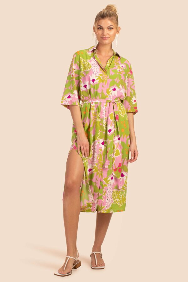 Trina Turk Swim La Palma Midi Shirtdress / Multi