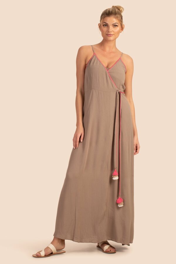 Trina Turk Swim Brittany Maxi Wrap Dress / Sandstone