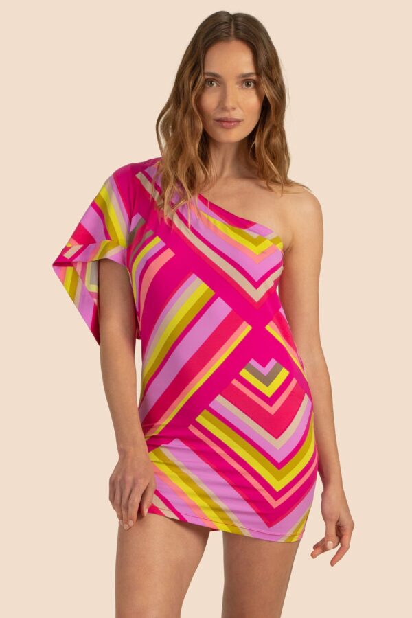 Trina Turk Swim Waltz One Shoulder Tunic / Multi