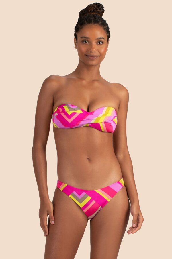 Trina Turk Swim Waltz Twist Bandeau Top / Multi