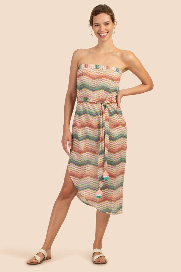 Trina Turk Swim Mirage Crochet Bandeau Midi Dress / Multi