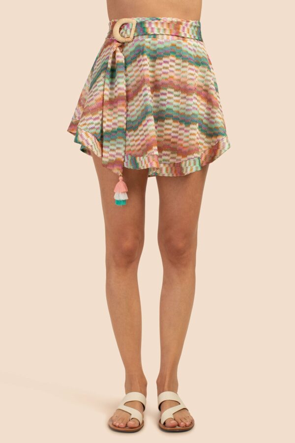 Trina Turk Swim Mirage Crochet Belted Skirt / Multi