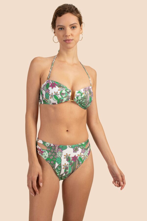 Trina Turk Swim Cacti Molded Bandeau Top / Multi