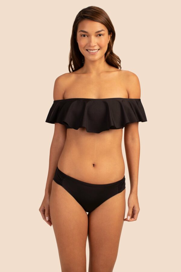 Trina Turk Swim Monaco Solids Off The Shoulder Bandeau / Black