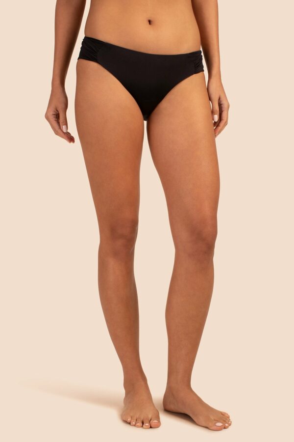 Trina Turk Swim Monaco Solids Tab Side Hipster / Black