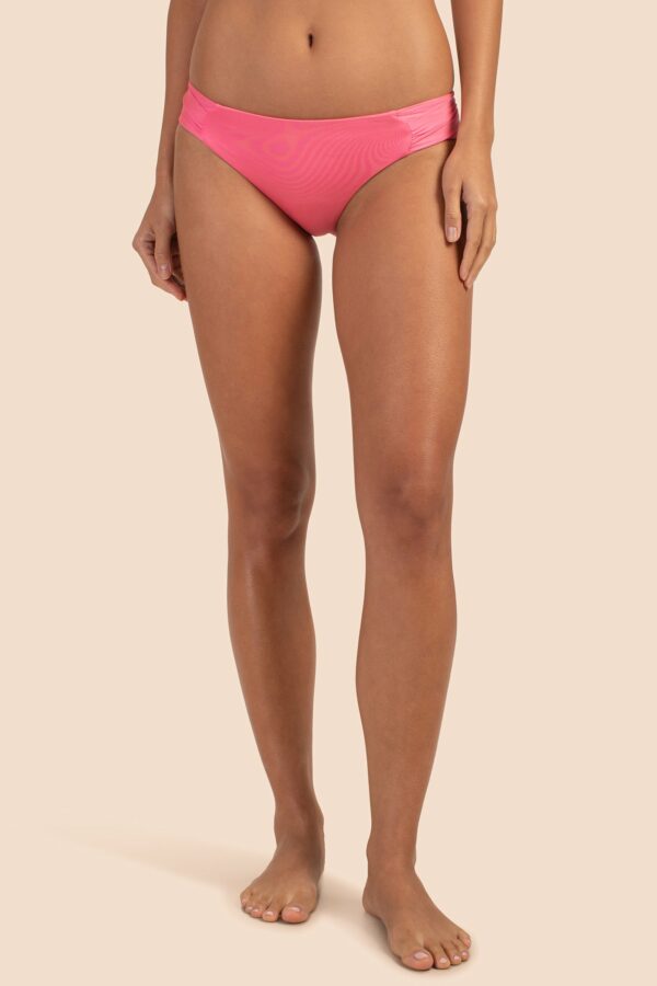 Trina Turk Swim Monaco Solids Tab Side Hipster / Geranium Pink