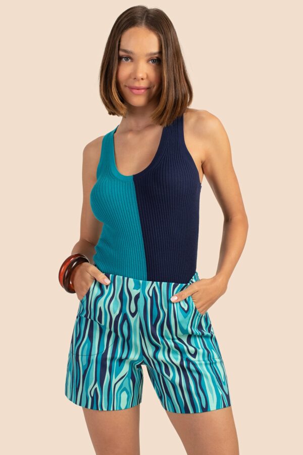 Trina Turk Idyllwild Tank Top / Mosaic Blue/Indigo