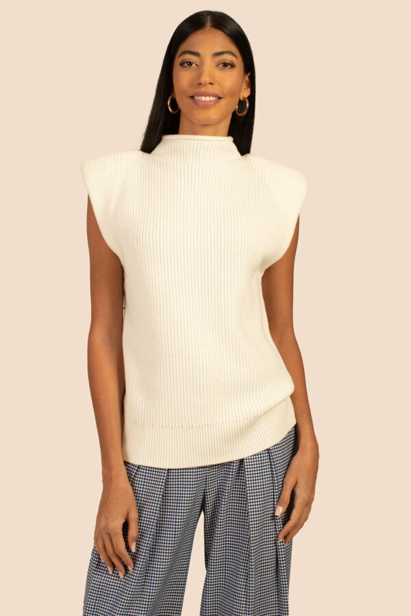 Trina Turk Judson Sleeveless Sweater / Parchment