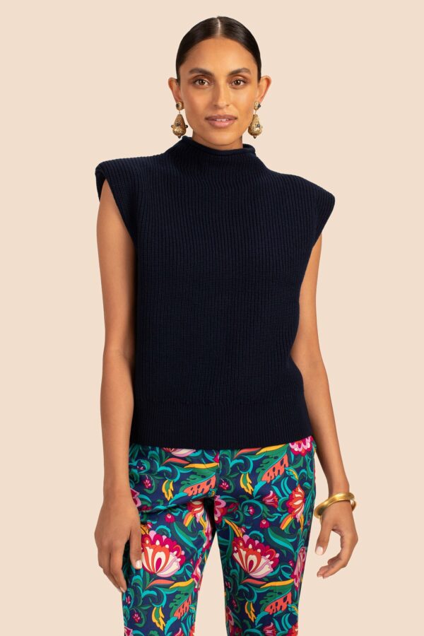 Trina Turk Judson Sleeveless Sweater / Indigo