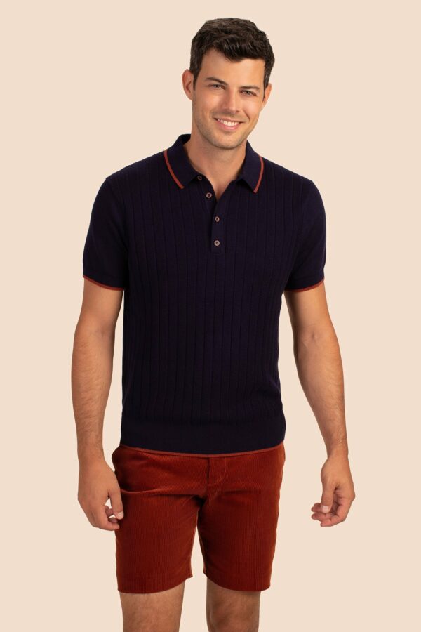 Mr Turk Alvarez Short Sleeve Polo / Indigo