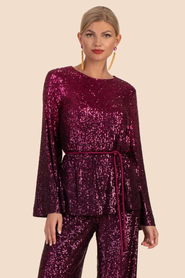 Trina Turk West Top / Festive Fuchsia/Plum