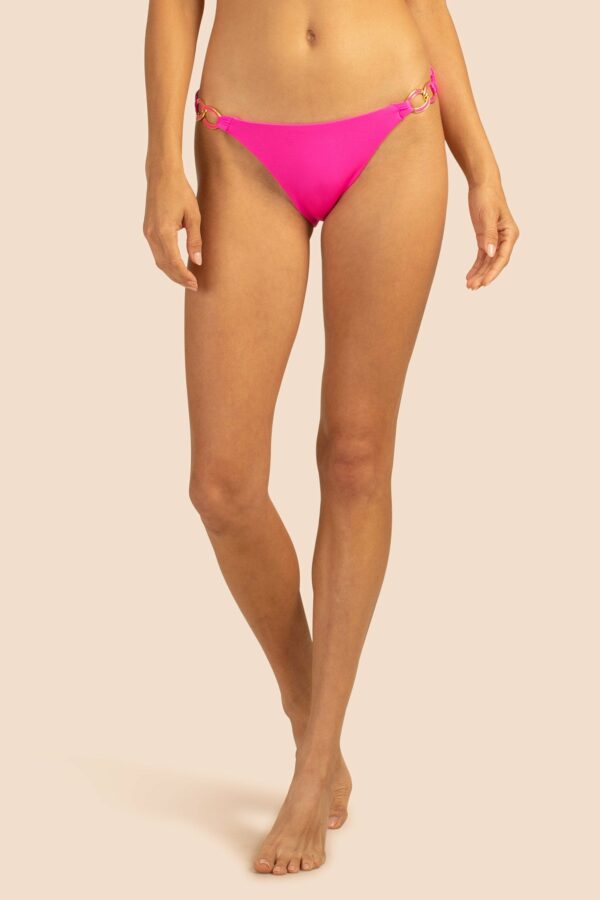 Trina Turk Swim Monaco Solid Chain Side Hipster / Pink Pop