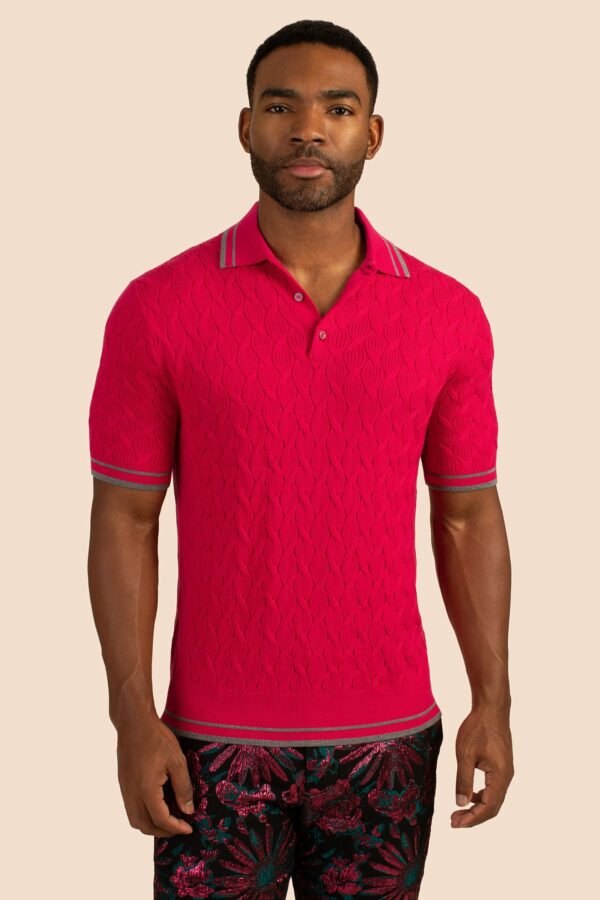 Mr Turk Centauri Short Sleeve Polo / Aurora Pink