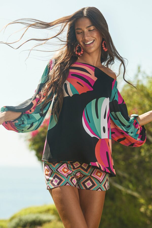 Trina Turk Windward Top / Black Multi