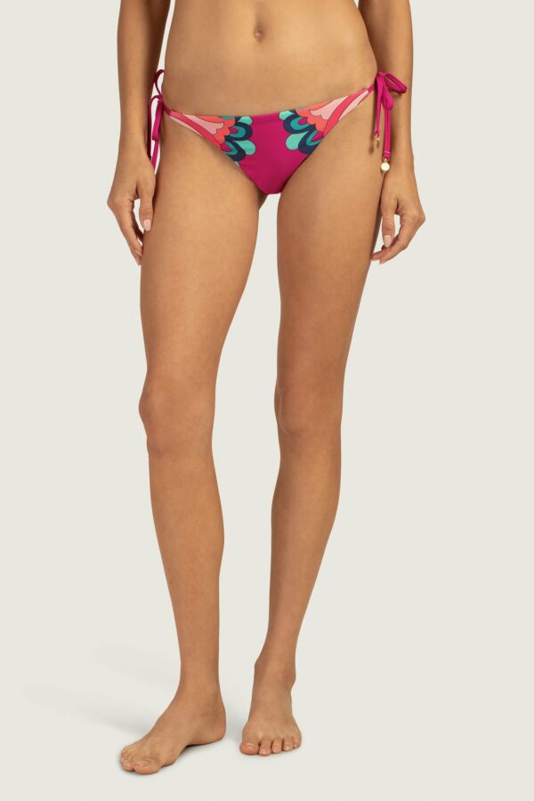 Trina Turk Swim Medallion Tie Side Hipster / Pink Peppercorn