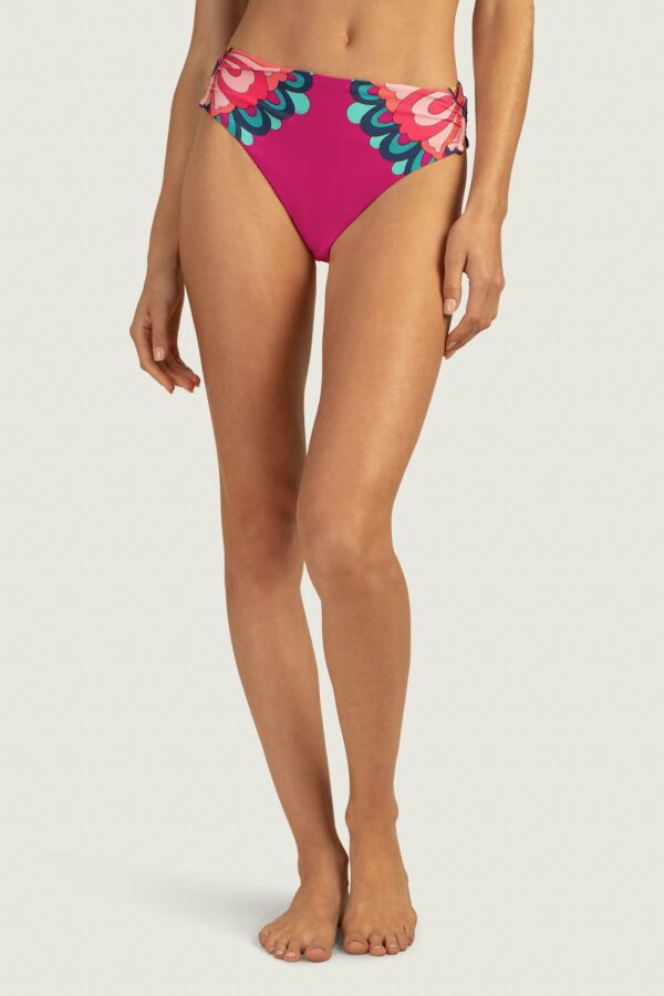 Trina Turk Swim Medallion High Waist Bottom / Pink Peppercorn