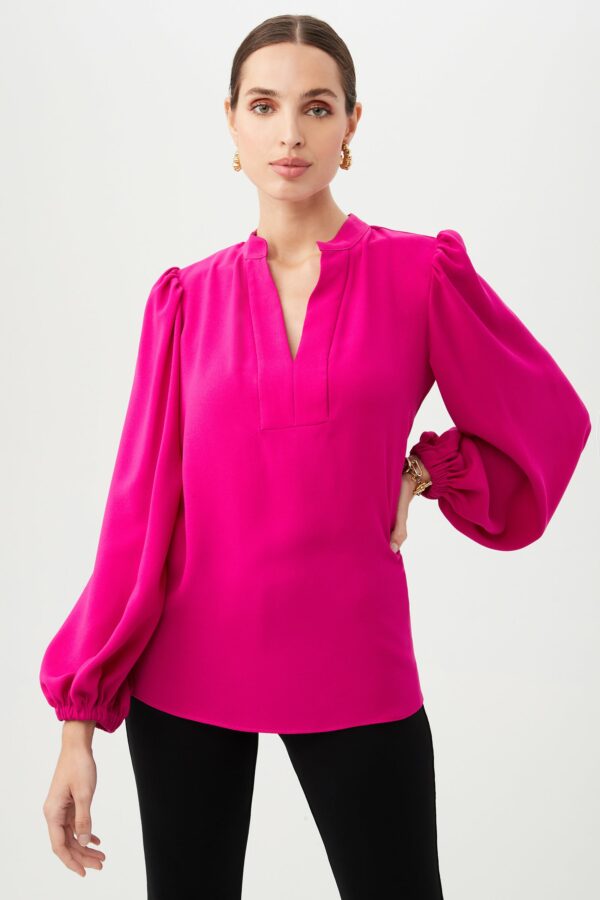 Trina Turk Tanvi Top / Warm Magenta