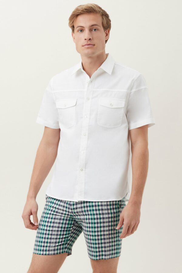 Mr Turk Shelton Short Sleeve Shirt / White