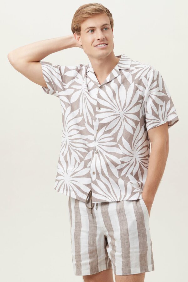 Mr Turk Felix Shirt / Canyon Clay/White