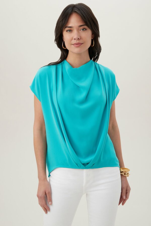 Trina Turk Odilia Top / Tranquil Turquoise