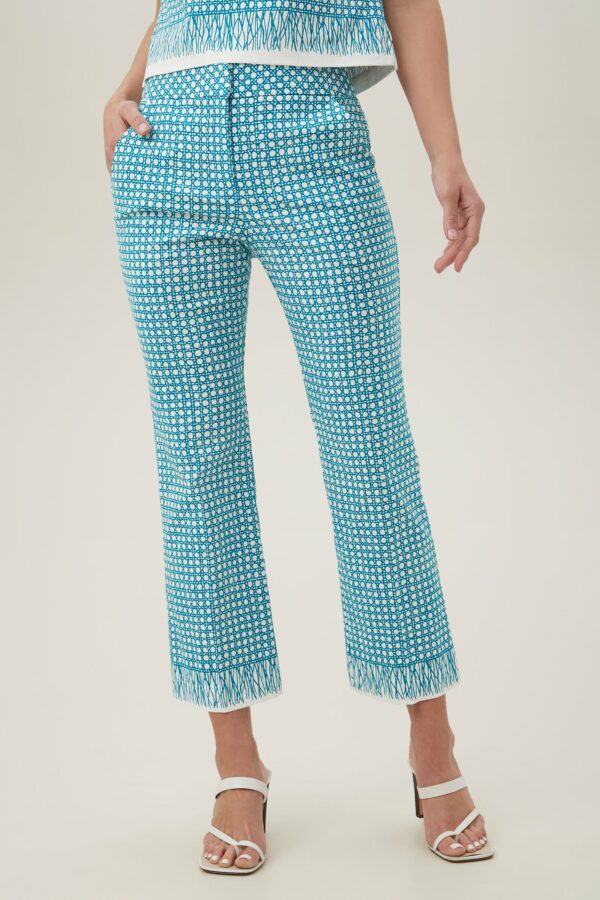 Trina Turk Lulu Pant / Blue Bayou/Whitewash