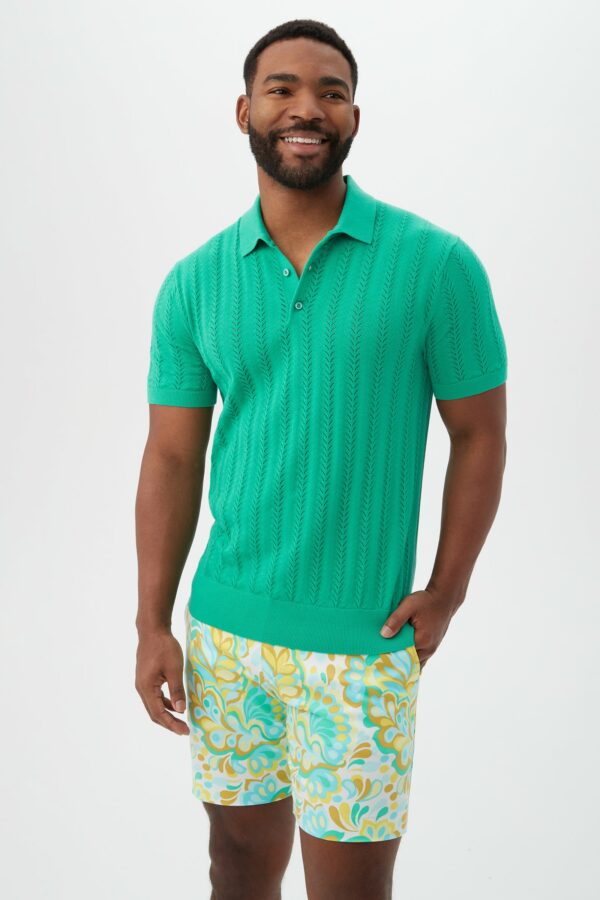 Mr Turk Cole Short Sleeve Polo / Grass Roots