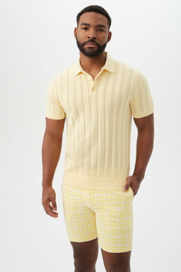 Mr Turk Cole Short Sleeve Polo / Mellow Yellow