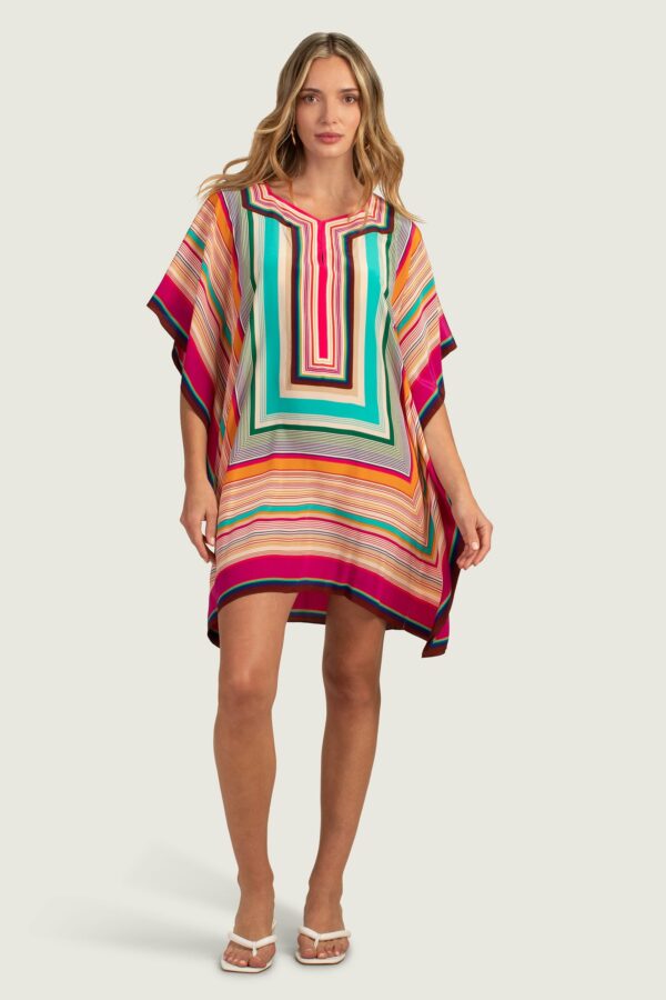 Trina Turk Souk Stripe Theodora Caftan Dress / Multi