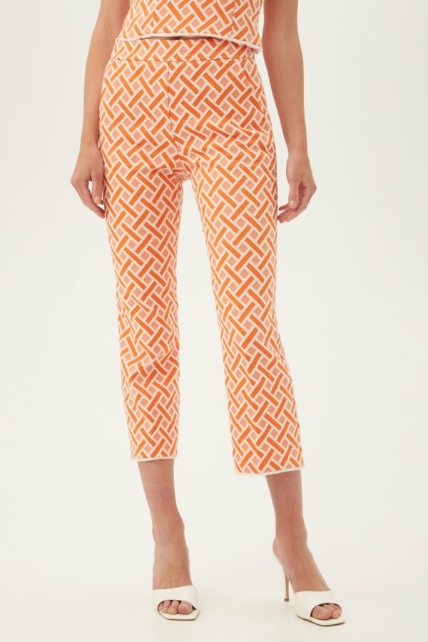 Trina Turk Fringe Flaire Pant / Orange Grove